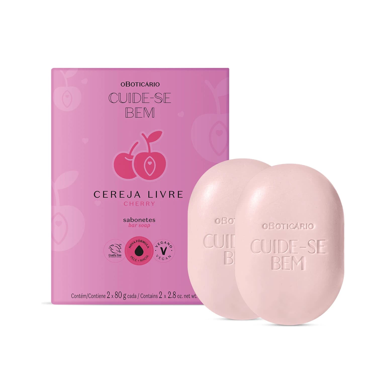 Sabonete Em Barra Cuide-Bem Cereja Livre 2X80G